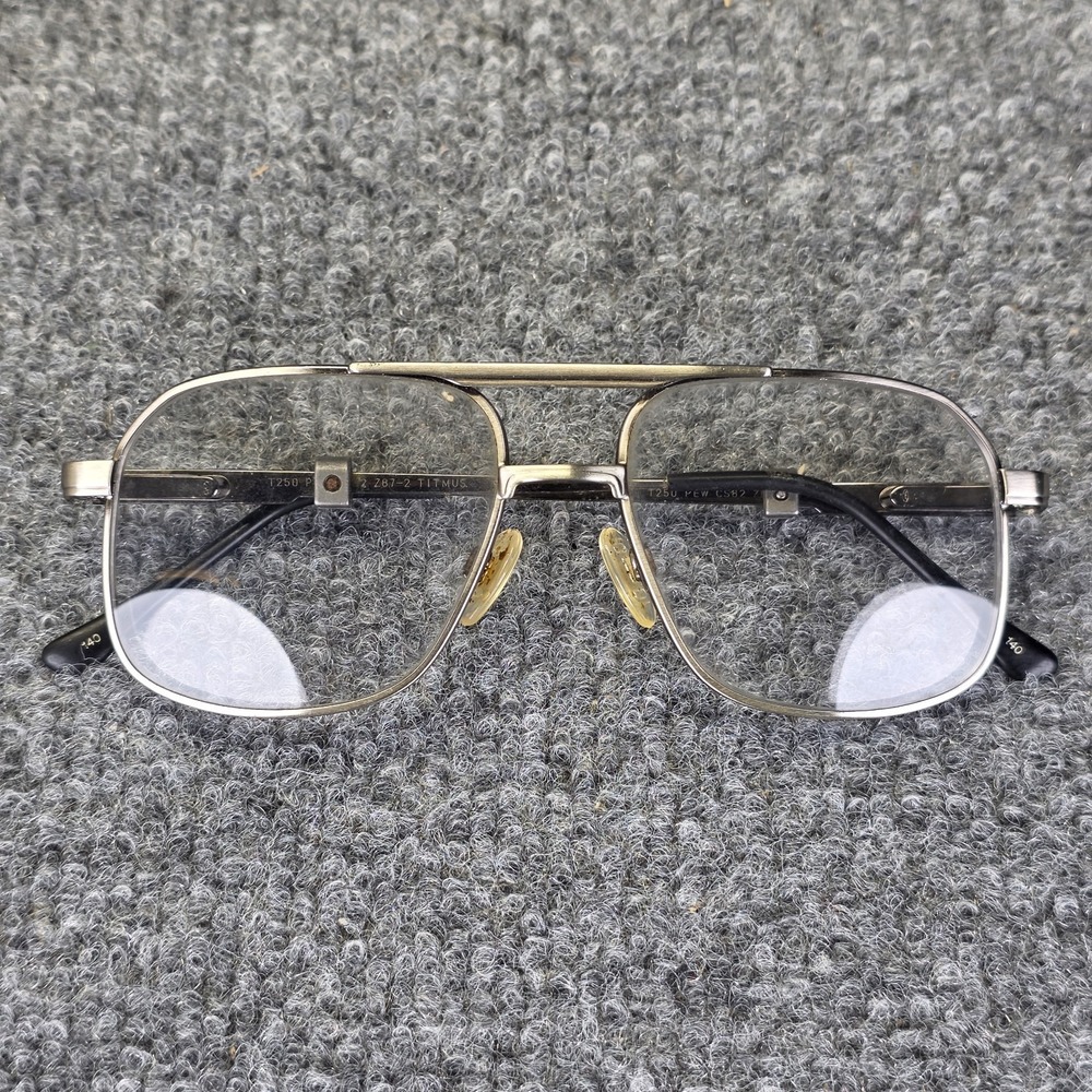 VTG 70s TITMUS Z87 Eyeglasses Frames Aviator Oversize 54-16  Mens
